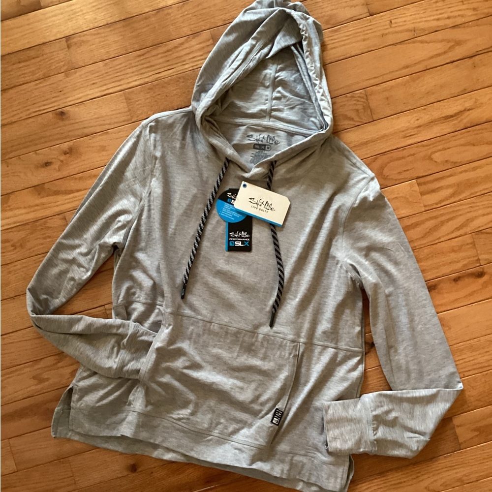 NWT SALT LIFE LIGHTWEIGHT PULLOVER STRETCH PERFORMANCE HOODIE  MOISTURE WICKING